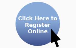 Blue circle with an arrow pointing to it saying Click Here to Register Online