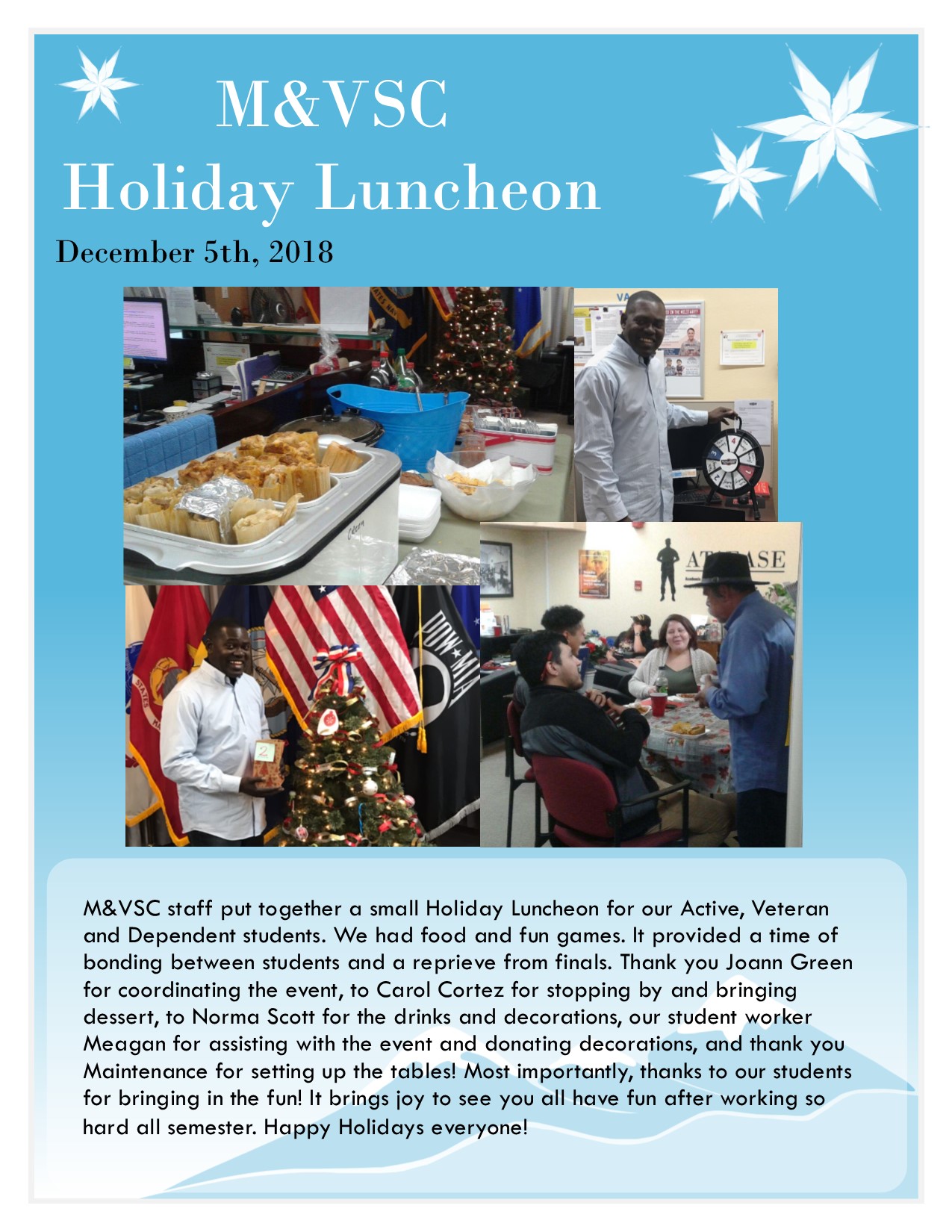 Holiday Luncheon 2018