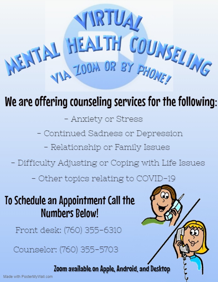 Virtual Counseling Flyer COVID 19