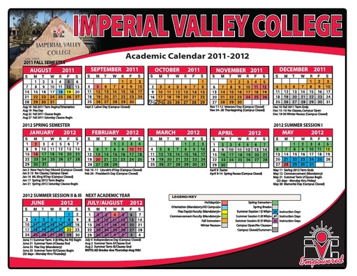 2011-12 IVC Academic Calendar